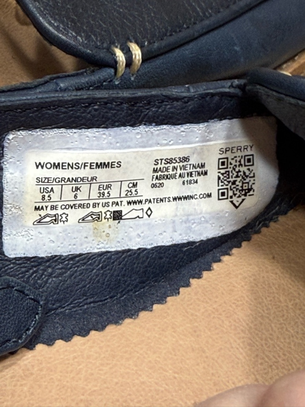 Sperry Women's Navy Pointed Slingback Flats with Cut Out Size 8.5 - Picture 8 of 12